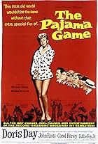 Doris Day, Ralph W. Chambers, Ralph Dunn, Eddie Foy Jr., Owen Martin, John Raitt, and Jack Straw in The Pajama Game (1957)