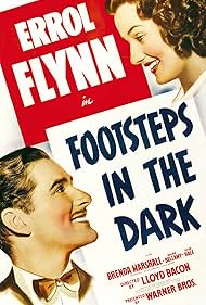 Errol Flynn and Brenda Marshall in Footsteps in the Dark (1941)