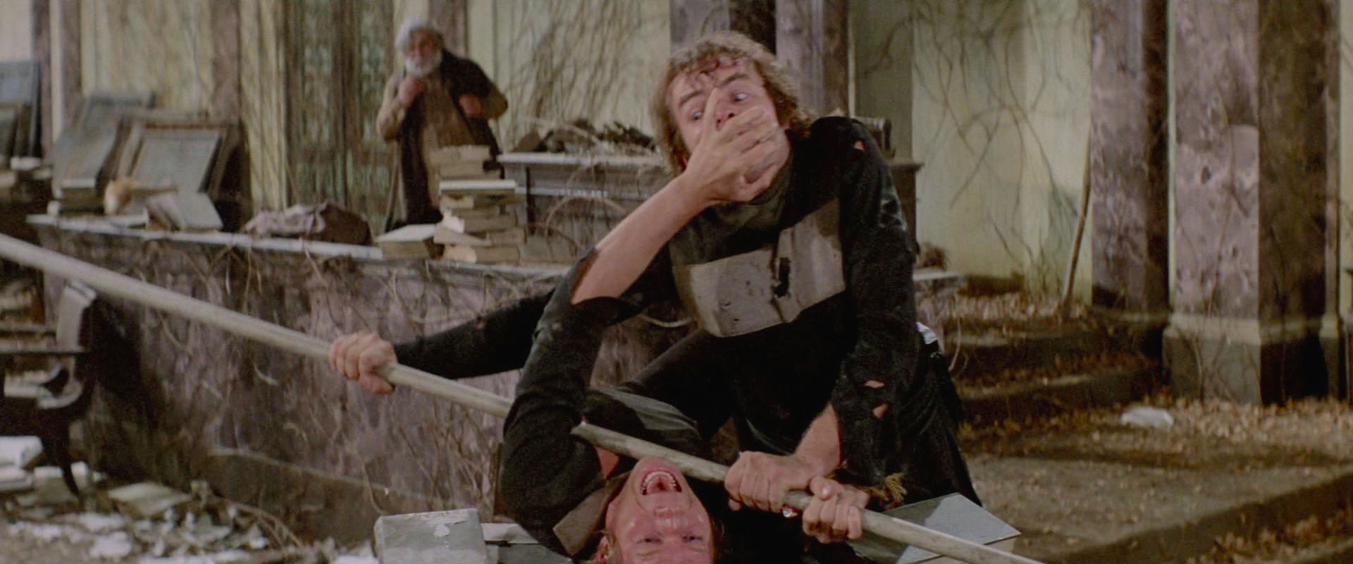 Peter Ustinov, Michael York, and Richard Jordan in Logan's Run (1976)