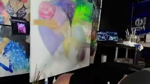 Robert painting "Love Thyself" circa 2018