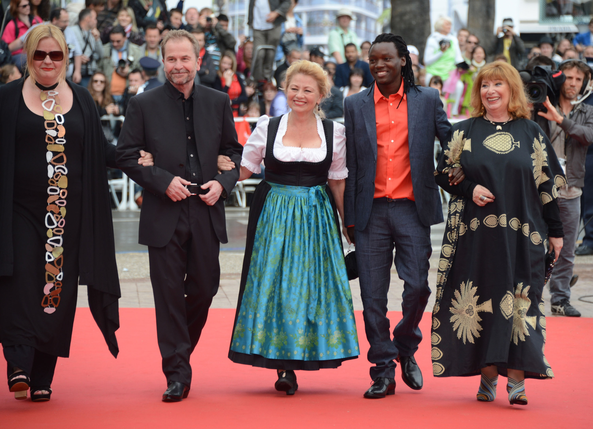 Inge Maux, Ulrich Seidl, Margarete Tiesel, and Peter Kazungu at an event for Paradies: Liebe (2012)