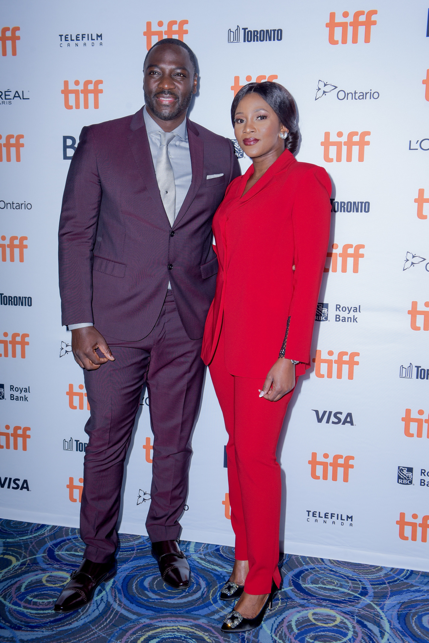 Adewale Akinnuoye-Agbaje and Genevieve Nnaji at an event for Farming (2018)