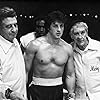 Sylvester Stallone, Shaka Cumbuka, Burgess Meredith, and Al Silvani in Rocky II (1979)