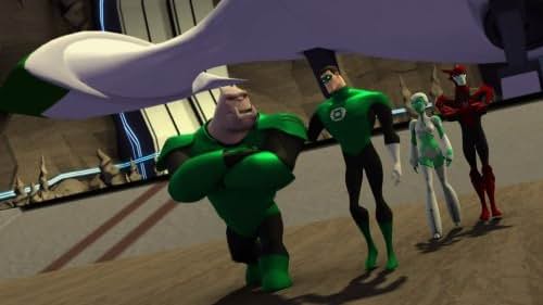 Josh Keaton, Grey Griffin, Kevin Michael Richardson, and Jason Spisak in Green Lantern: The Animated Series (2011)