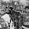 Joshua Jackson, Brandon Quintin Adams, Matt Doherty, Garette Ratliff Henson, Colombe Jacobsen-Derstine, Vincent LaRusso, Aaron Lohr, Marguerite Moreau, Ty O'Neal, Elden Henson, Mike Vitar, Shaun Weiss, and Justin Wong in D2: The Mighty Ducks (1994)