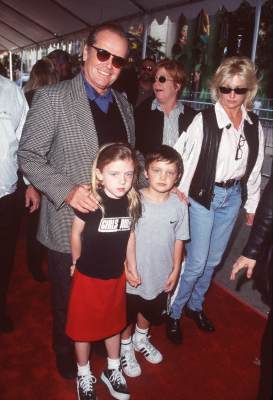 Jack Nicholson, Rebecca Broussard, Lorraine Nicholson, and Ray Nicholson at an event for The Rugrats Movie (1998)