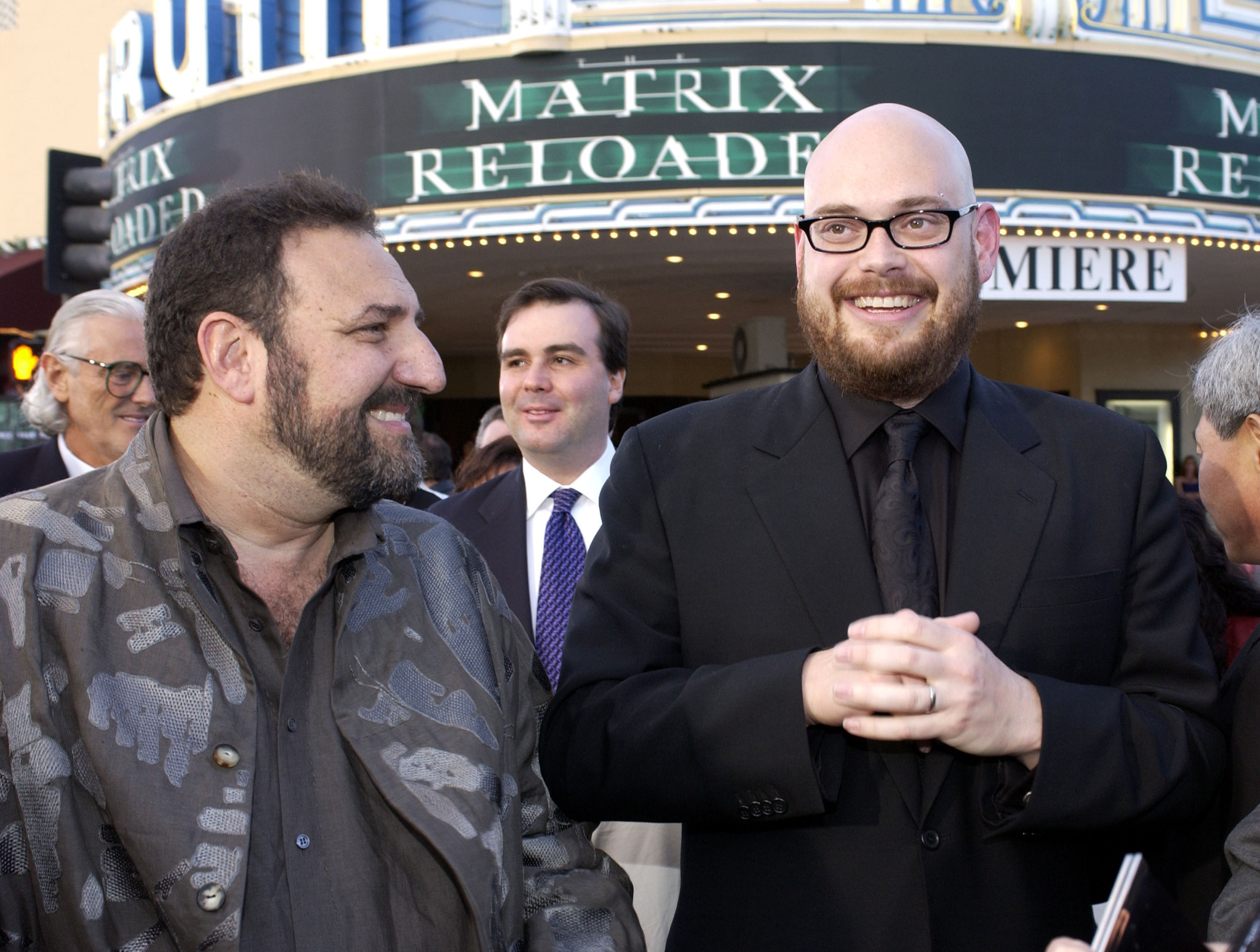 Joel Silver and Lilly Wachowski at an event for Ma Trận: Tái Lập (2003)