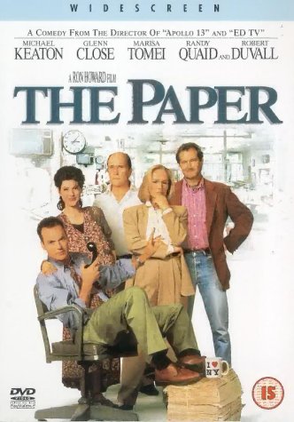 Glenn Close, Robert Duvall, Michael Keaton, Marisa Tomei, and Randy Quaid in The Paper (1994)