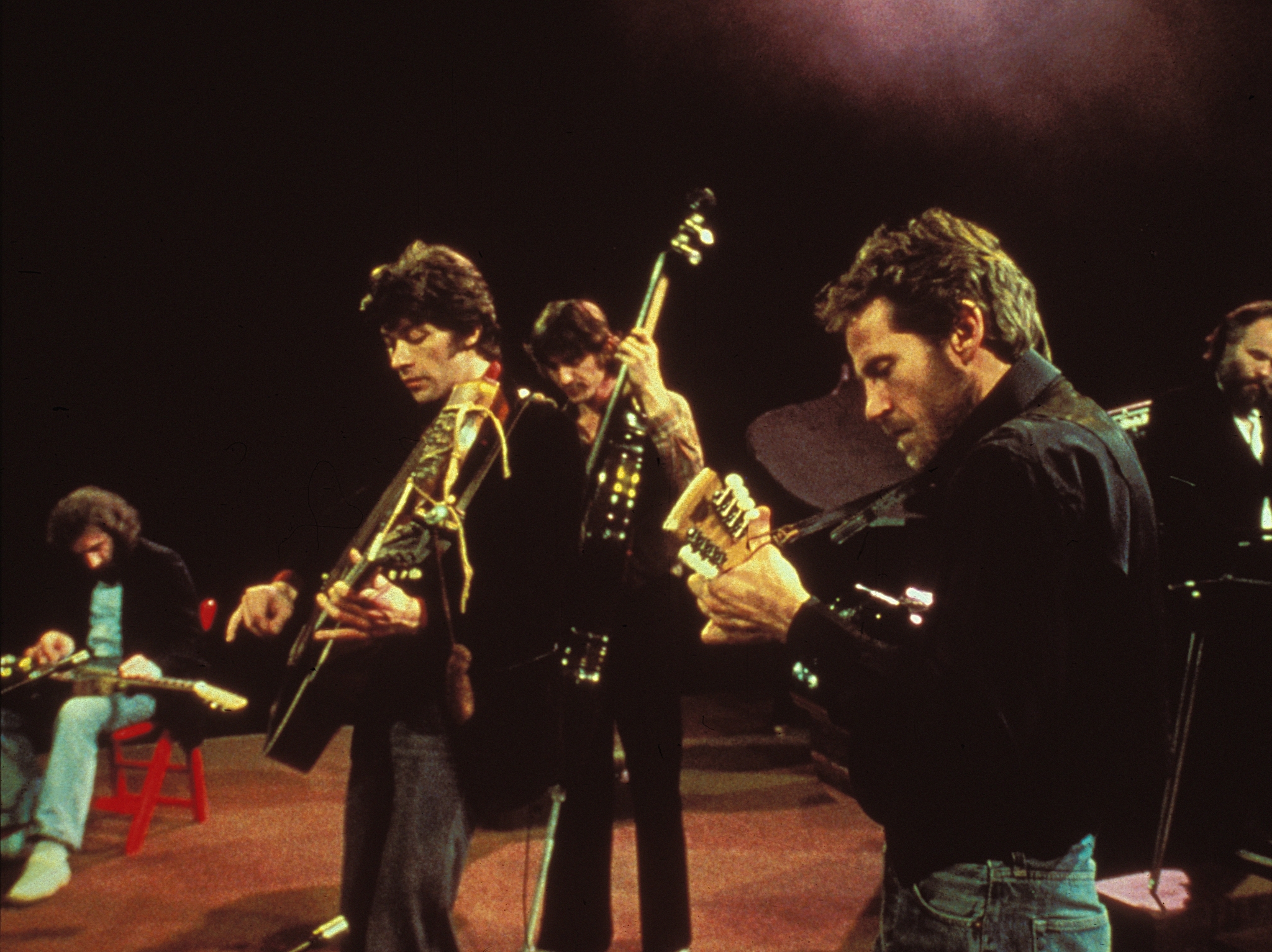 Robbie Robertson, Rick Danko, Levon Helm, Garth Hudson, Richard Manuel, and The Band in The Last Waltz (1978)