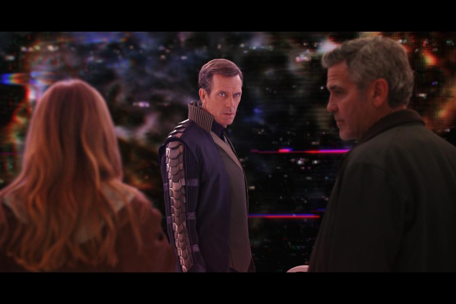 George Clooney, Hugh Laurie, and Britt Robertson in Thế Giới Bí Ẩn (2015)