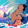 A young Hawaiian girl named Lilo (right), her sister Nani (middle), and their 