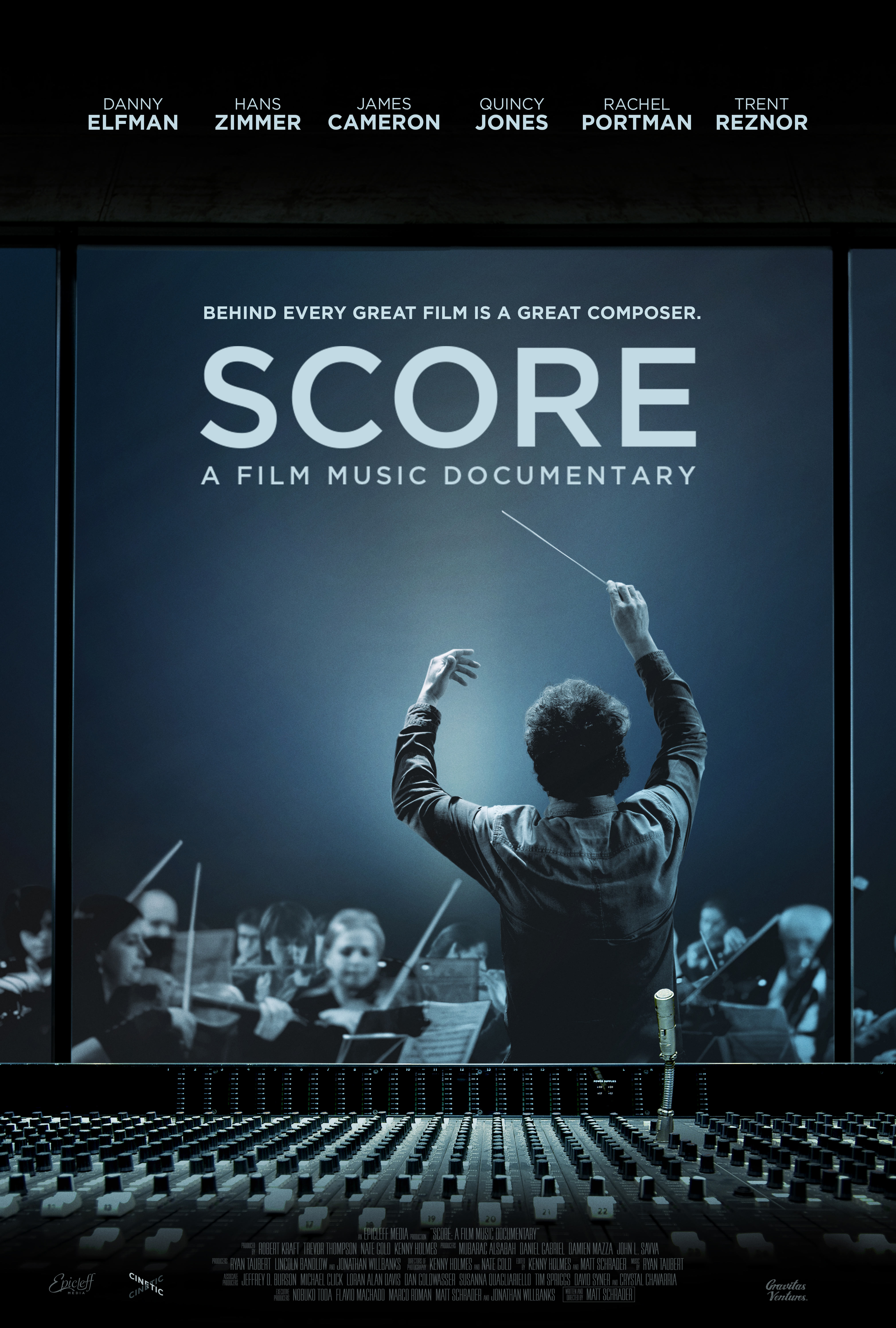 James Cameron, Danny Elfman, Elmer Bernstein, Hans Zimmer, John Debney, John Williams, Brian Tyler, Quincy Jones, Randy Newman, Howard Shore, and Trent Reznor in Score: A Film Music Documentary (2016)