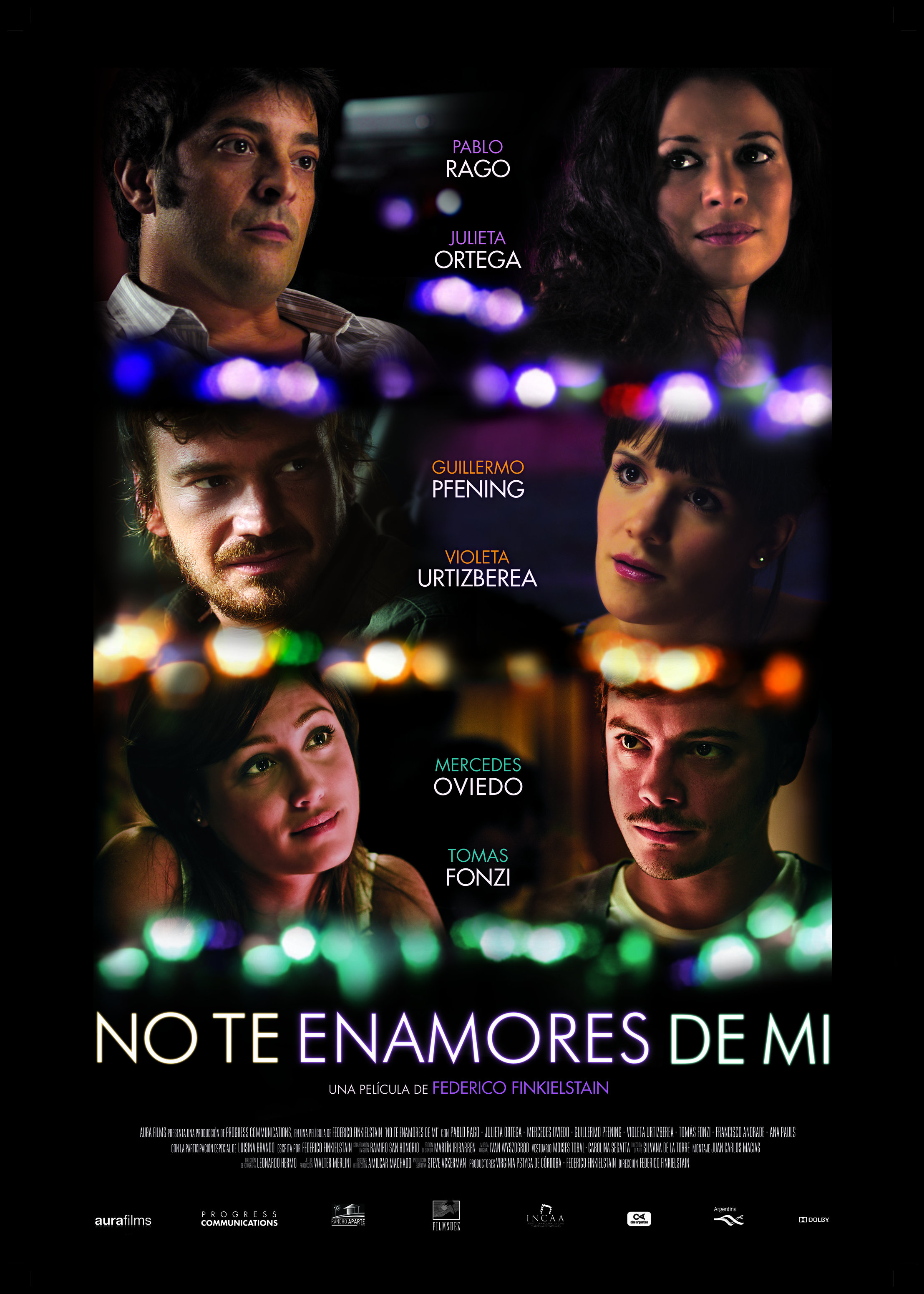 Luisina Brando, Tomás Fonzi, Julieta Ortega, Pablo Rago, Guillermo Pfening, Violeta Urtizberea, Ana Pauls, Mercedes Oviedo, and Francisco Andrade in No te enamores de mí (2012)