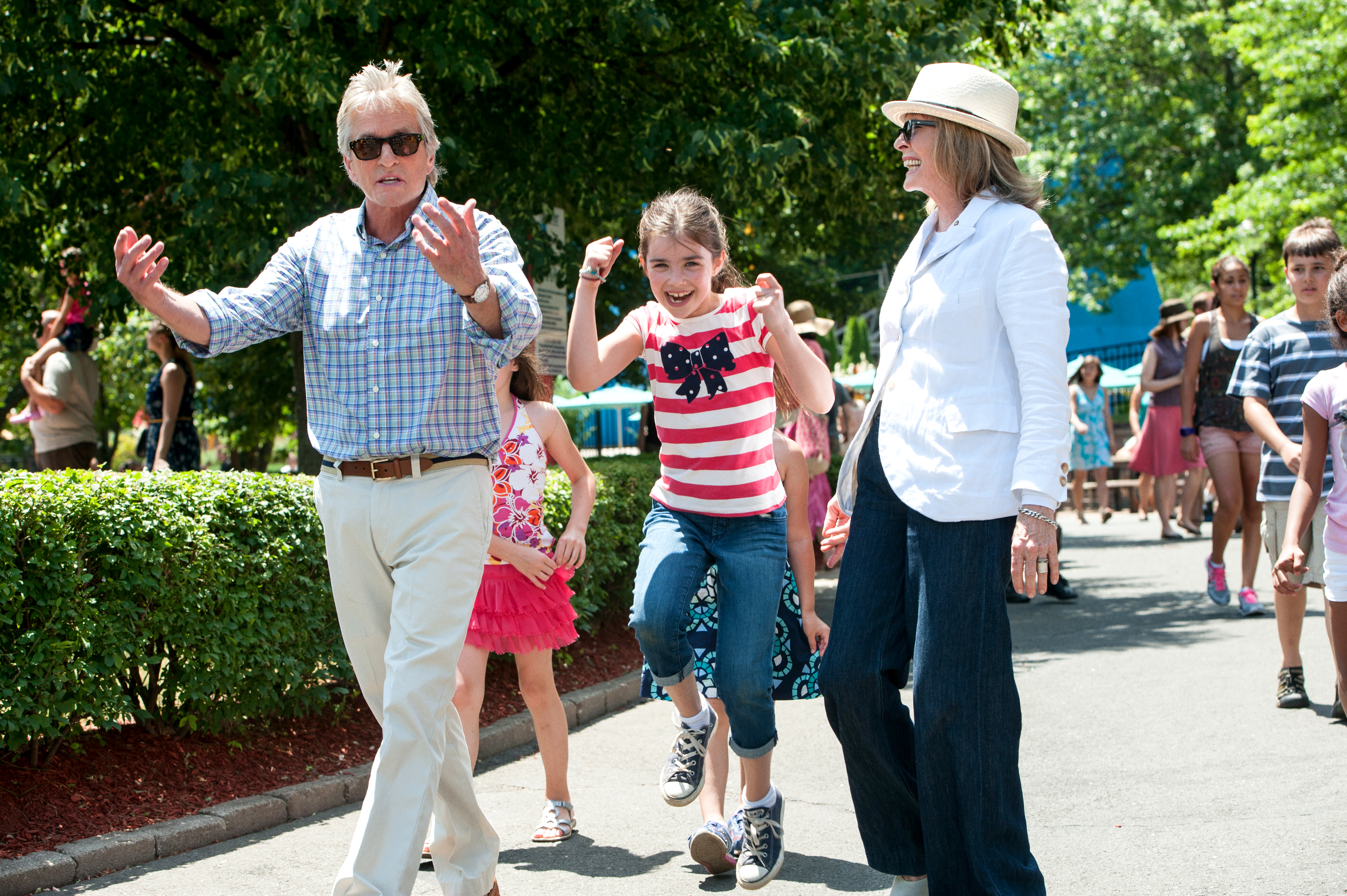 Michael Douglas, Diane Keaton, and Sterling Jerins in And So It Goes (2014)