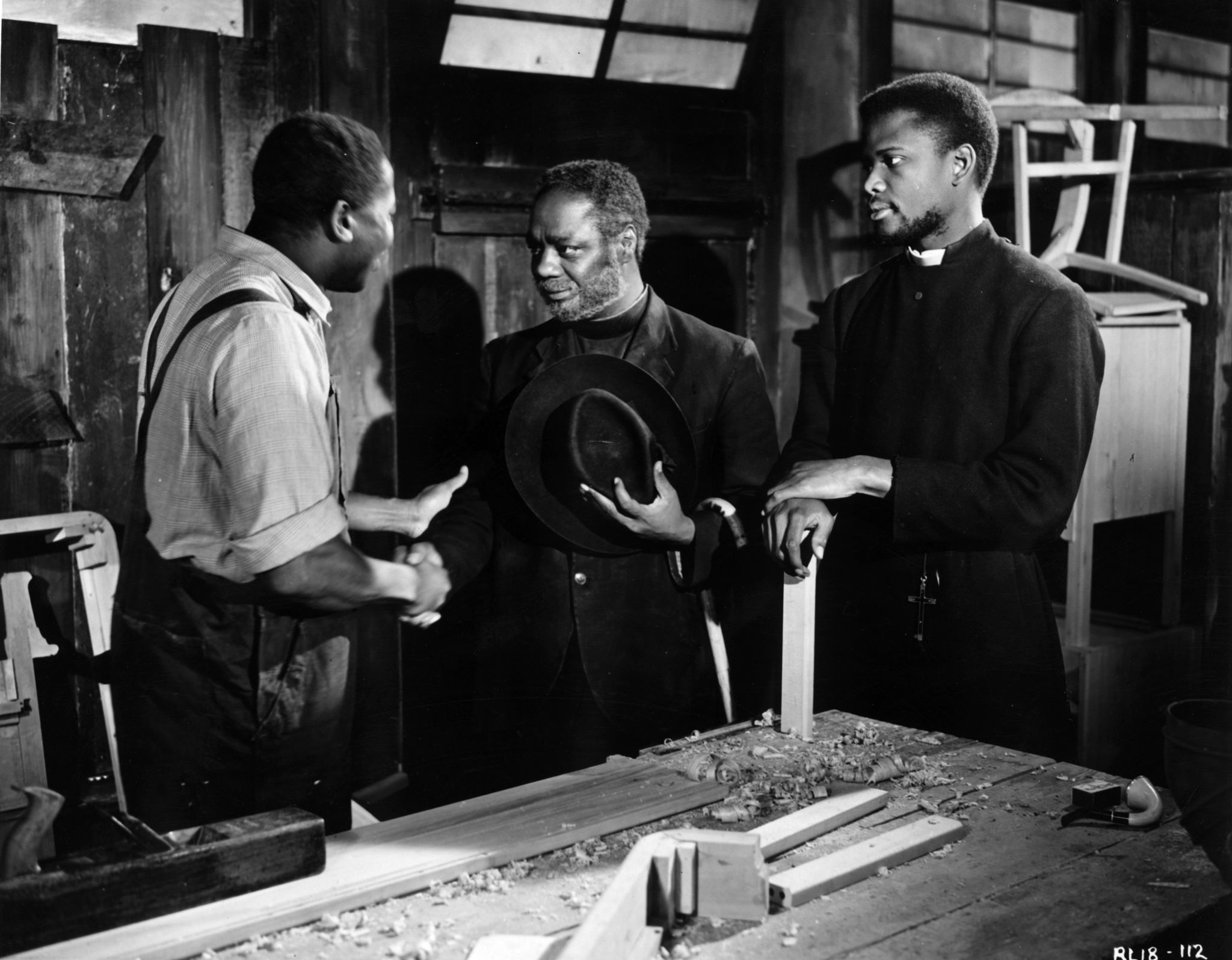 Sidney Poitier, Edric Connor, and Canada Lee in Cry, the Beloved Country (1951)