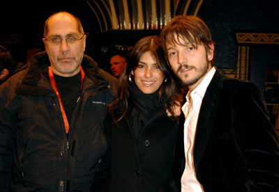 Guillermo Arriaga, Diego Luna, and Liz Gallardo at an event for El búfalo de la noche (2007)