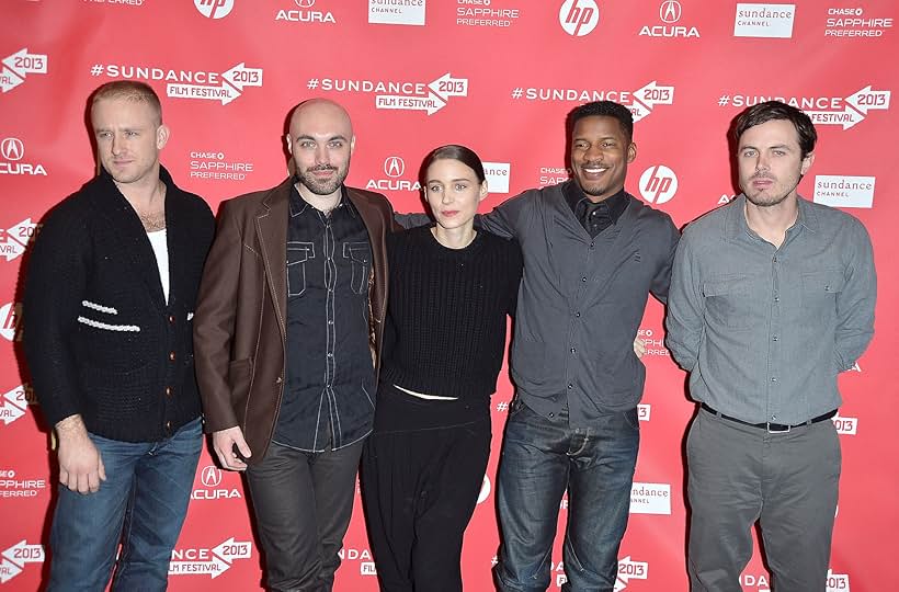 Casey Affleck, Ben Foster, David Lowery, Nate Parker, and Rooney Mara at an event for Ain't Them Bodies Saints (2013)