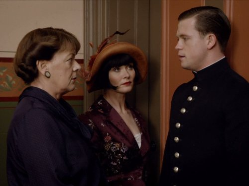 Essie Davis, Deborah Kennedy, and Hugo Johnstone-Burt in Miss Fisher's Murder Mysteries (2012)