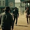 Ethan Hawke, Denzel Washington, Vincent D'Onofrio, Lee Byung-hun, Chris Pratt, Manuel Garcia-Rulfo, and Martin Sensmeier in The Magnificent Seven (2016)