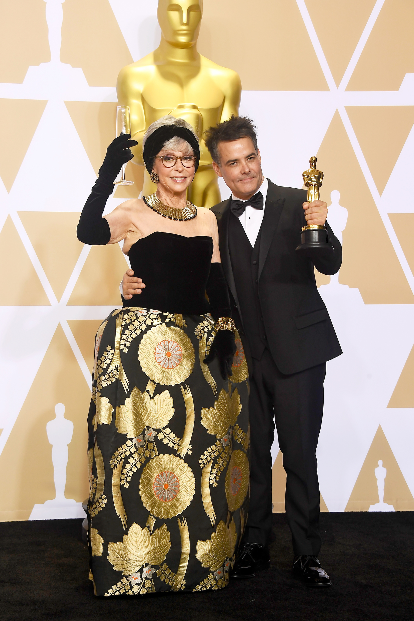 Rita Moreno and Sebastián Lelio at an event for Una mujer fantástica (2017)