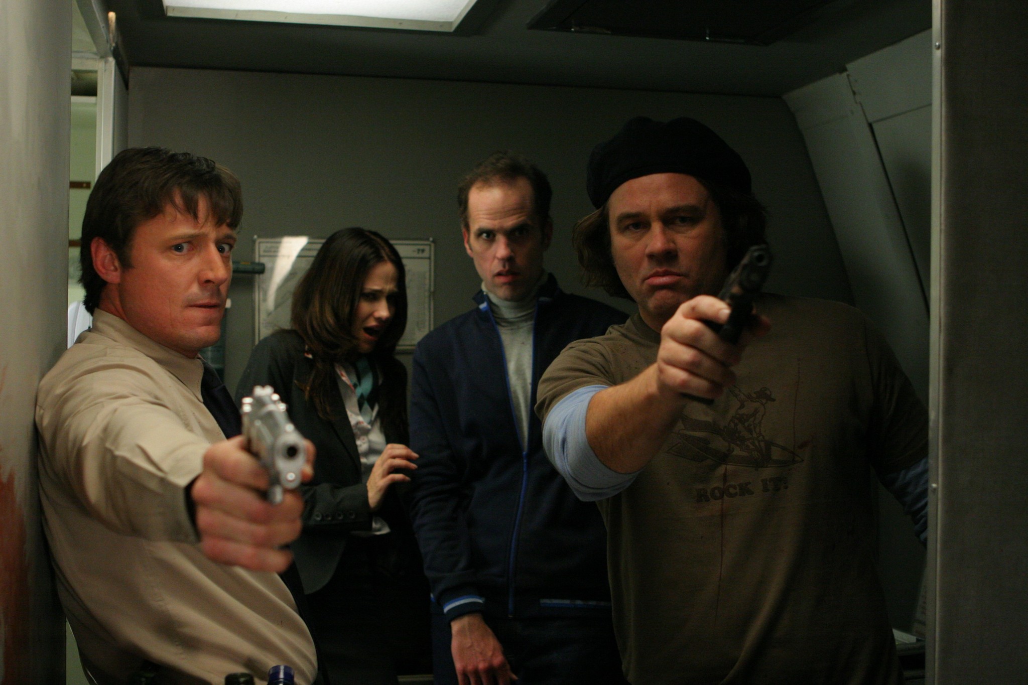 David Chisum, Kevin J. O'Connor, Richard Tyson, and Kristen Kerr in Plane Dead (2007)