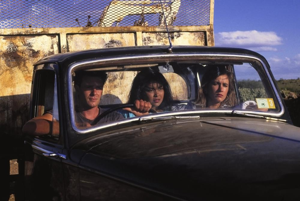 Tetchie Agbayani, Stephen Kearney, and Nina Landis in Rikky and Pete (1988)