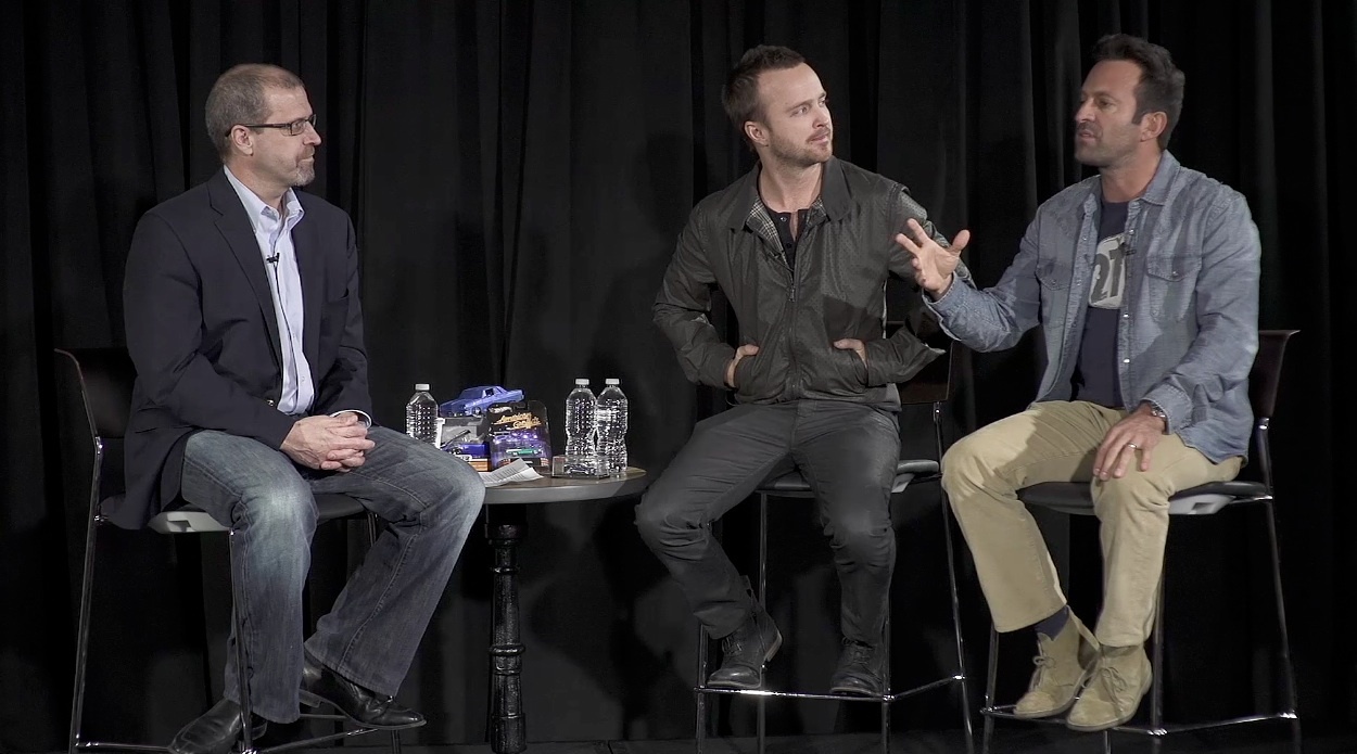 Aaron Paul, Scott Waugh, and Keith Simanton in Đam Mê Tốc Độ (2014)