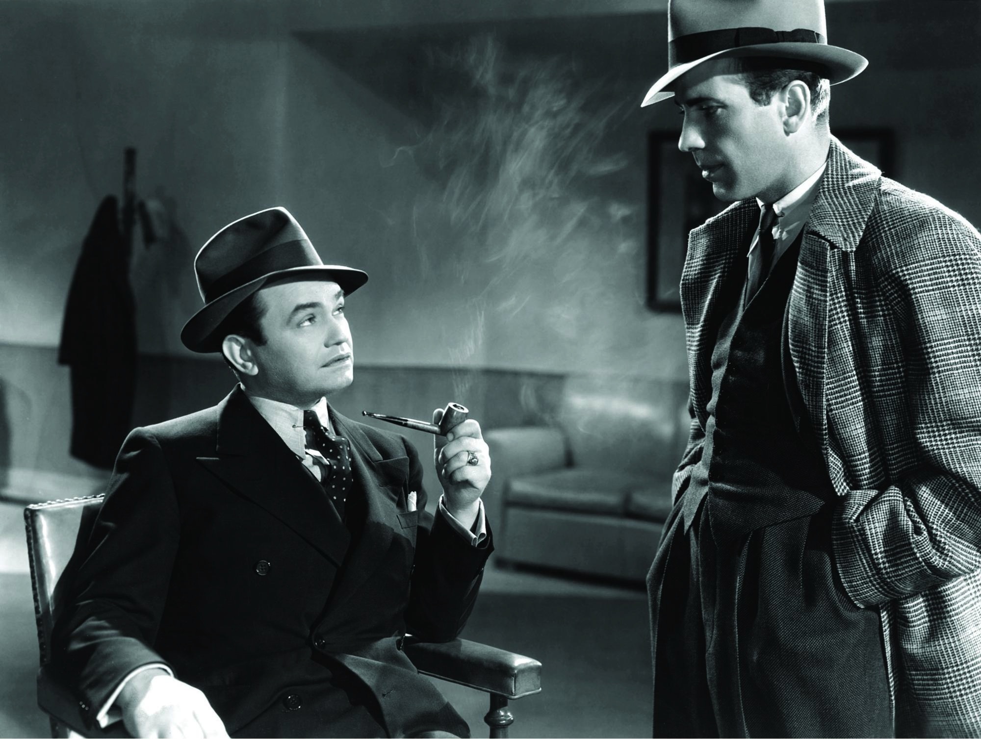 Humphrey Bogart and Edward G. Robinson in Bullets or Ballots (1936)