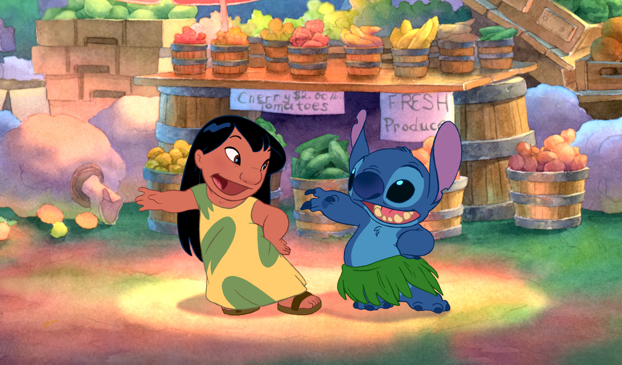 Daveigh Chase and Chris Sanders in Lilo & Stitch (2002)