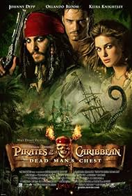 Johnny Depp, Orlando Bloom, and Keira Knightley in Cướp Biển Vùng Caribê: Chiếc Rương Tử Thần (2006)