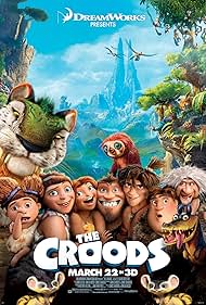 Nicolas Cage, Catherine Keener, Cloris Leachman, Ryan Reynolds, Clark Duke, Chris Sanders, Randy Thom, and Emma Stone in Cuộc Phiêu Lưu Của Nhà Croods (2013)