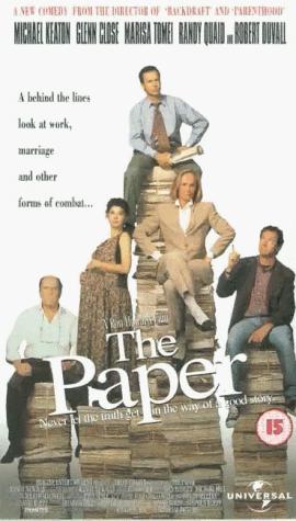 Glenn Close, Robert Duvall, Michael Keaton, Marisa Tomei, and Randy Quaid in The Paper (1994)