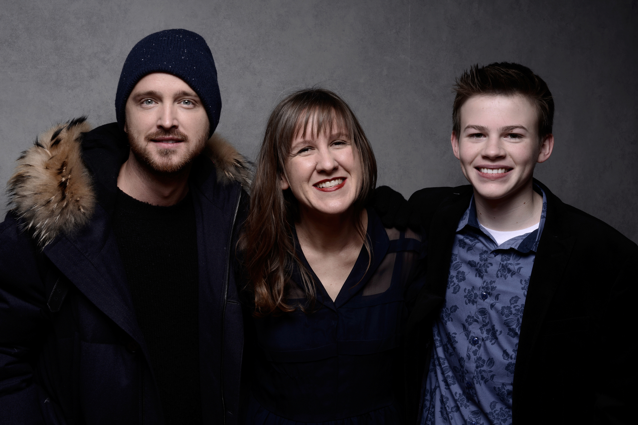 Kat Candler, Aaron Paul, and Josh Wiggins at an event for Hellion (2014)