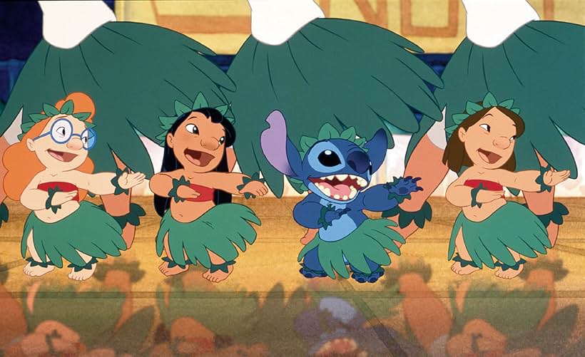 Daveigh Chase, Chris Sanders, and Miranda Paige Walls in Lilo & Stitch (2002)