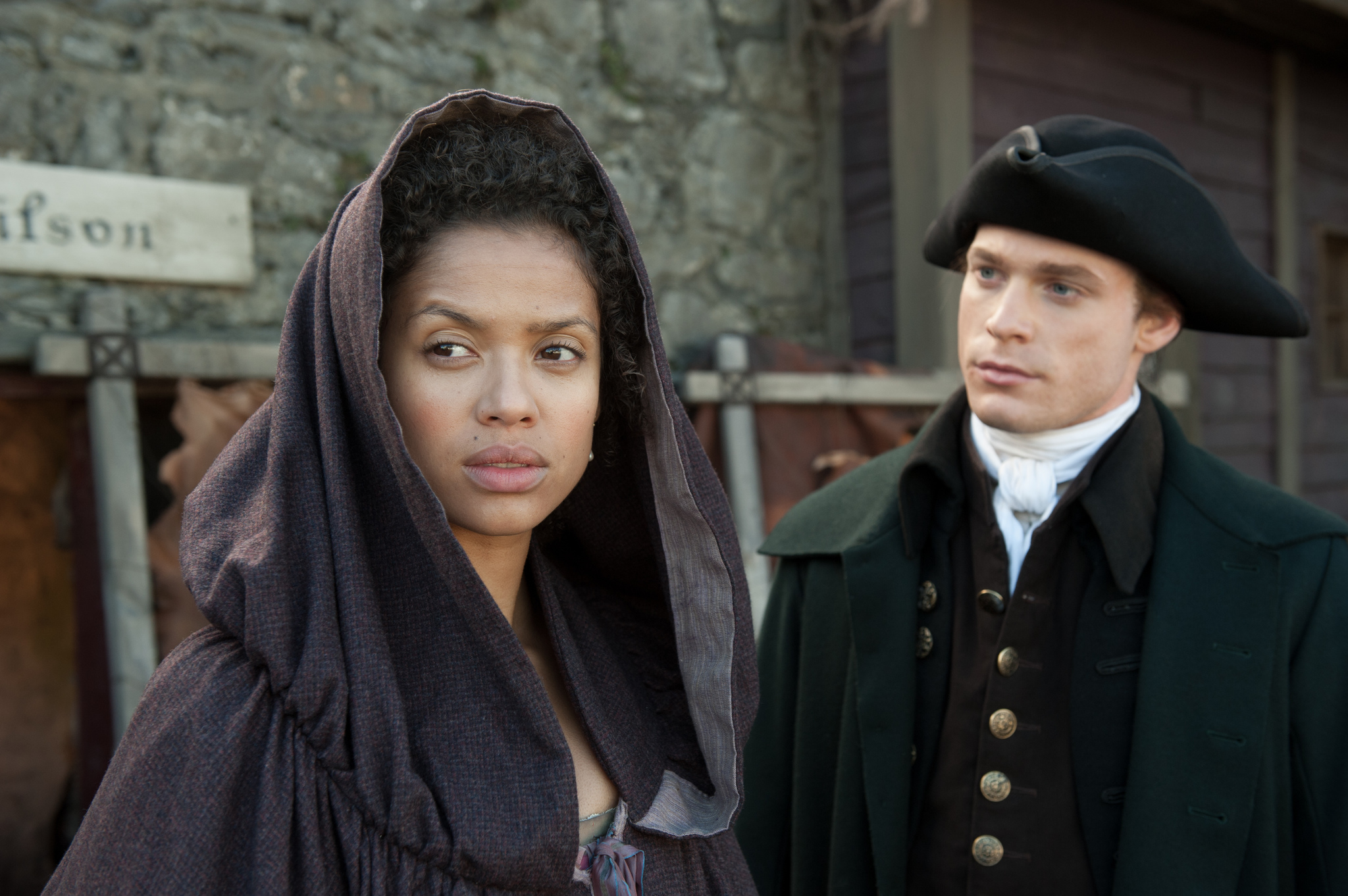 Gugu Mbatha-Raw and Sam Reid in Belle (2013)