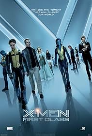 Kevin Bacon, Jason Flemyng, January Jones, Rose Byrne, Nicholas Hoult, James McAvoy, Michael Fassbender, Lucas Till, Jennifer Lawrence, and Zoë Kravitz in X-Men: Thế Hệ Thứ Nhất (2011)