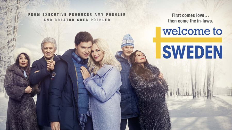 Lena Olin, Illeana Douglas, Patrick Duffy, Josephine Bornebusch, Claes Månsson, and Greg Poehler in Welcome to Sweden (2014)