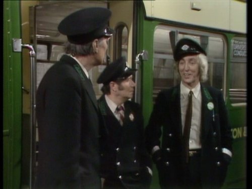 Stephen Lewis, Bob Grant, and Reg Varney in On the Buses (1969)