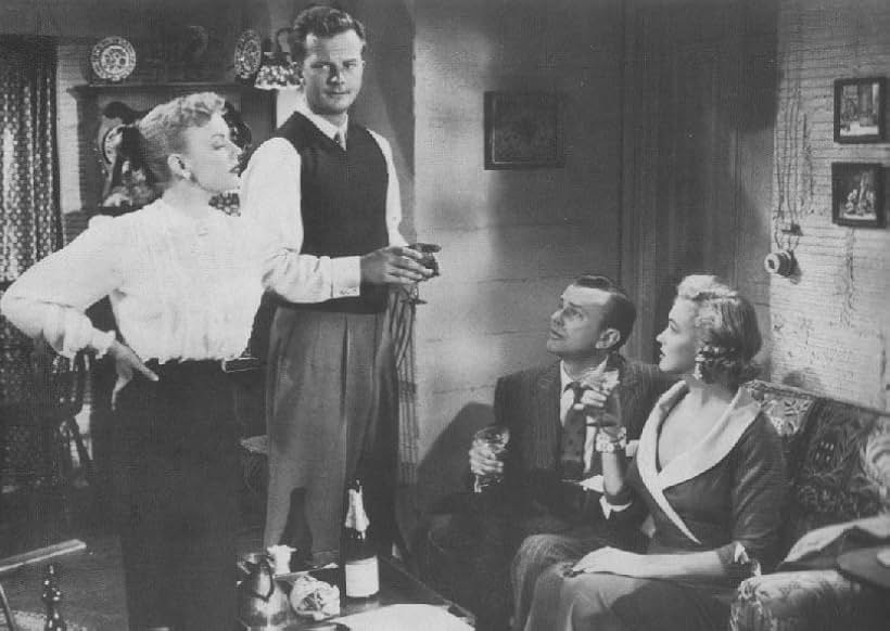 Marilyn Monroe, June Haver, William Lundigan, and Jack Paar in Love Nest (1951)