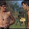 Johnny Depp and Willem Dafoe in Platoon (1986)