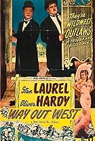 Oliver Hardy, Stan Laurel, and Sharon Lynn in Way Out West (1937)