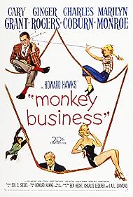 Cary Grant, Marilyn Monroe, Ginger Rogers, and Charles Coburn in Monkey Business (1952)