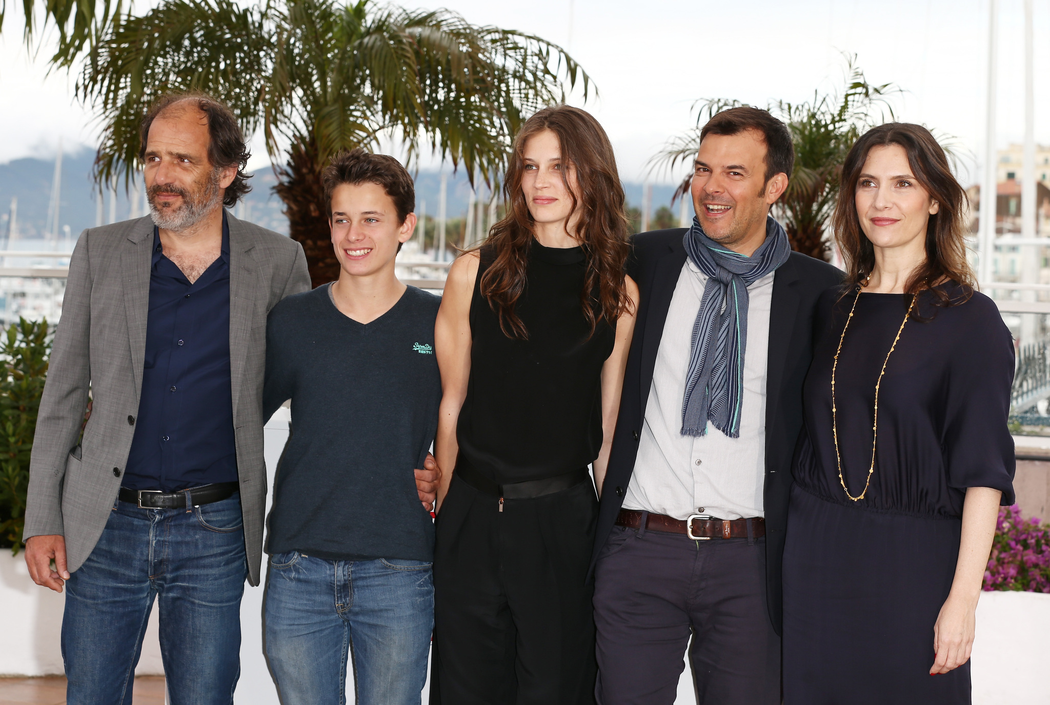 François Ozon, Géraldine Pailhas, Frédéric Pierrot, Fantin Ravat, and Marine Vacth at an event for Jeune et jolie (2013)