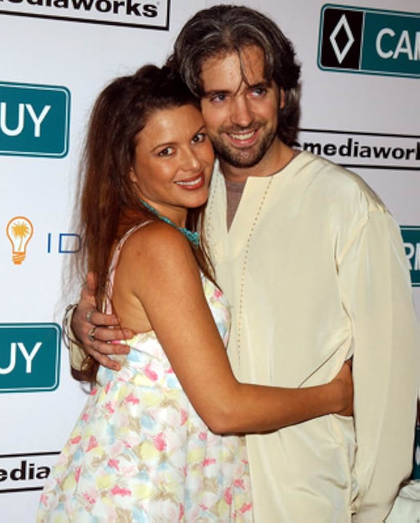 Kari Wuhrer and James Scura at an event for Carpool Guy (2005)