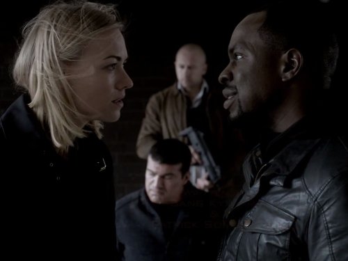 Tamer Hassan, Gbenga Akinnagbe, and Yvonne Strahovski in 24: Live Another Day (2014)