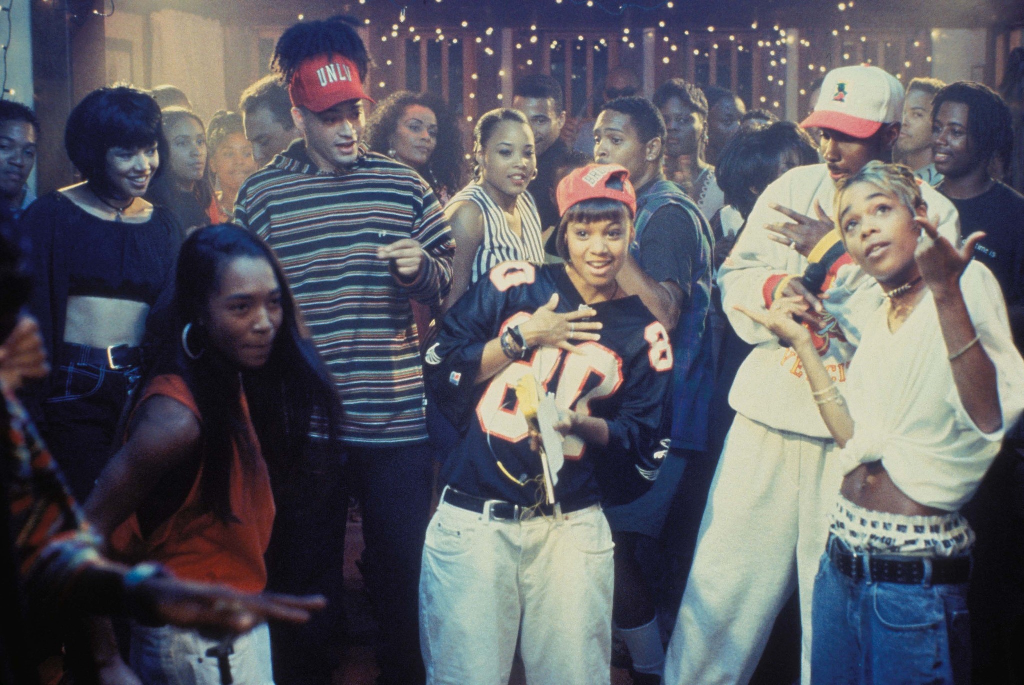 Rozonda 'Chilli' Thomas, Lisa 'Left Eye' Lopes, Christopher Martin, Christopher Reid, Tionne 'T-Boz' Watkins, and TLC in House Party 3 (1994)