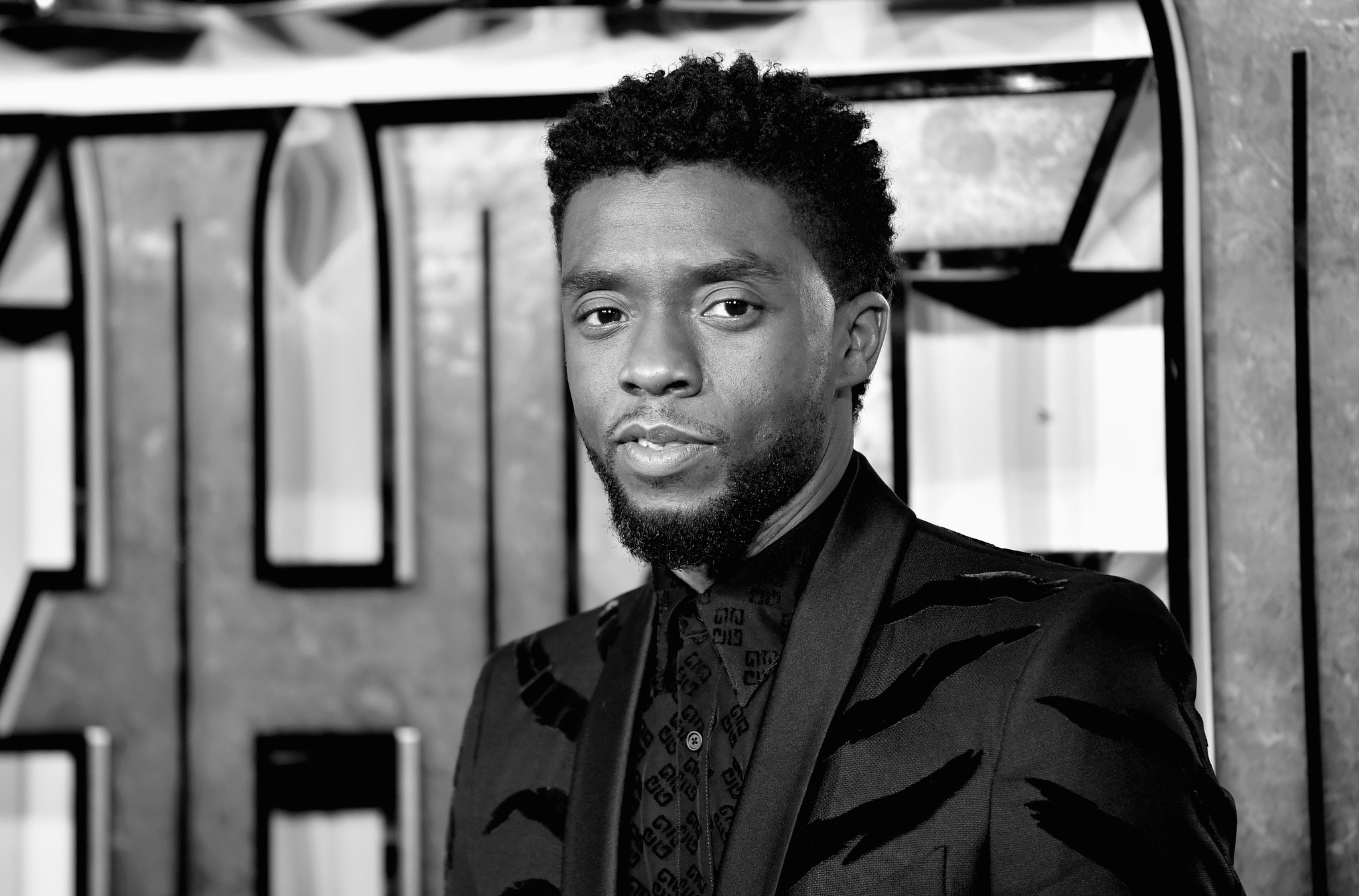 Chadwick Boseman at an event for Chiến Binh Báo Đen (2018)