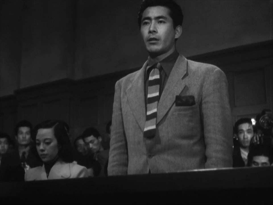 Toshirô Mifune and Shirley Yamaguchi in Shûbun (1950)