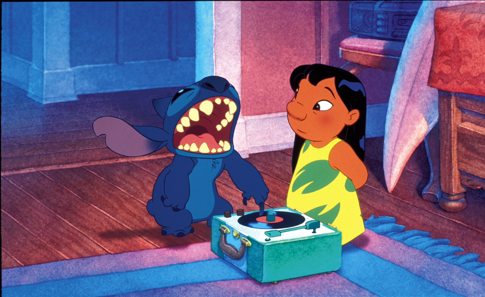 Daveigh Chase and Chris Sanders in Lilo & Stitch (2002)