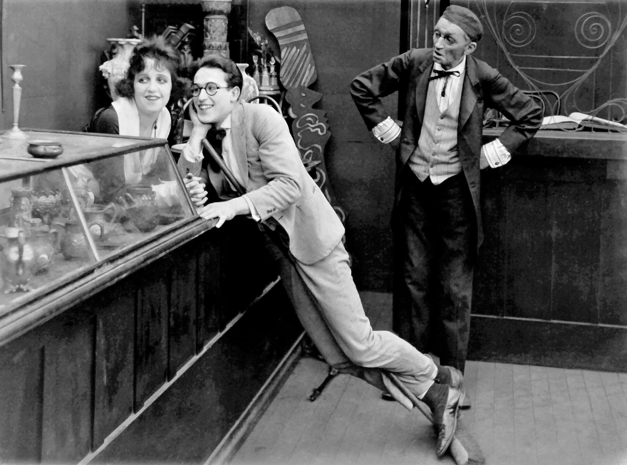 Bebe Daniels, Gus Leonard, and Harold Lloyd in The Big Idea (1917)